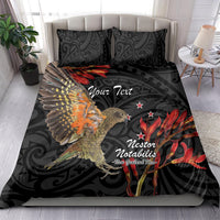 Personalised New Zealand Kea Bedding Set Nestor Notabilis With Harakeke Maori Pattern LT14 - Polynesian Pride