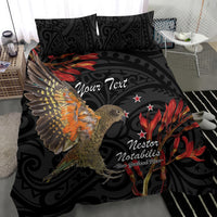 Personalised New Zealand Kea Bedding Set Nestor Notabilis With Harakeke Maori Pattern LT14 - Polynesian Pride