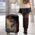 Personalised New Zealand Kea Luggage Cover Nestor Notabilis With Harakeke Maori Pattern