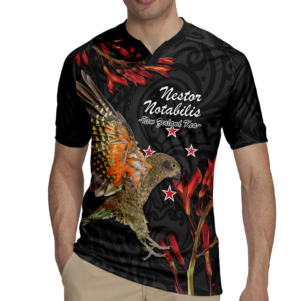 Personalised New Zealand Kea Rugby Jersey Nestor Notabilis With Harakeke Maori Pattern LT14 - Polynesian Pride