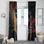 Personalised New Zealand Kea Window Curtain Nestor Notabilis With Harakeke Maori Pattern
