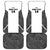 Custom Fiji Tapa Rugby Car Mats Flying Fijian Black And White Version