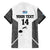 Custom Fiji Tapa Rugby Family Matching Short Sleeve Bodycon Dress and Hawaiian Shirt Flying Fijian Black And White Version