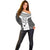 Custom Fiji Tapa Rugby Off Shoulder Sweater Flying Fijian Black And White Version