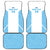 Custom Fiji Tapa Rugby Car Mats Flying Fijian Blue And White Version