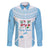 Custom Fiji Tapa Rugby Family Matching Off Shoulder Maxi Dress and Hawaiian Shirt Flying Fijian Blue And White Version