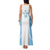 Custom Fiji Tapa Rugby Family Matching Tank Maxi Dress and Hawaiian Shirt Flying Fijian Blue And White Version LT14 - Polynesian Pride