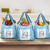 Custom Fiji Tapa Rugby Grocery Bag Flying Fijian Blue And White Version