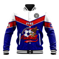 American Samoa Football Baseball Jacket Polynesian Sporty Style LT14 Unisex Blue - Polynesian Pride