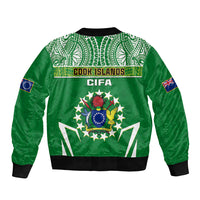 Cook Islands Football Bomber Jacket Go Kuki Airani Polynesian Sporty Style LT14 - Polynesian Pride