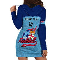 Personalised Fiji Football Hoodie Dress Fijian Tapa Pattern Sporty Style LT14 - Polynesian Pride