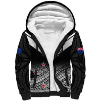 Personalised Aotearoa Football Sherpa Hoodie Go New Zealand Maori Fern Pattern LT14 - Polynesian Pride