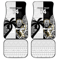 Custom Fiji And New Zealand Rugby Car Mats Aotearoa Silver Fern Mix Fijian Tapa Pattern LT14 - Polynesian Pride
