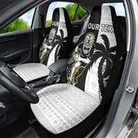 Custom Fiji And New Zealand Rugby Car Seat Cover Aotearoa Silver Fern Mix Fijian Tapa Pattern LT14 - Polynesian Pride