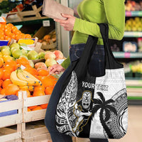 Custom Fiji And New Zealand Rugby Grocery Bag Aotearoa Silver Fern Mix Fijian Tapa Pattern LT14 - Polynesian Pride