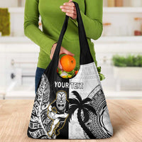 Custom Fiji And New Zealand Rugby Grocery Bag Aotearoa Silver Fern Mix Fijian Tapa Pattern LT14 - Polynesian Pride