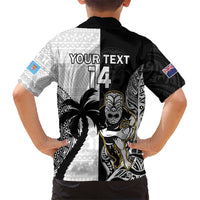 Custom Fiji And New Zealand Rugby Hawaiian Shirt Aotearoa Silver Fern Mix Fijian Tapa Pattern LT14 - Polynesian Pride