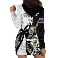 Custom Fiji And New Zealand Rugby Hoodie Dress Aotearoa Silver Fern Mix Fijian Tapa Pattern LT14 - Polynesian Pride