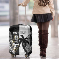 Custom Fiji And New Zealand Rugby Luggage Cover Aotearoa Silver Fern Mix Fijian Tapa Pattern LT14 - Polynesian Pride
