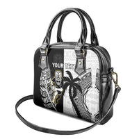 Custom Fiji And New Zealand Rugby Shoulder Handbag Aotearoa Silver Fern Mix Fijian Tapa Pattern LT14 - Polynesian Pride
