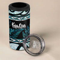 Kia Ora New Zealand 4 in 1 Can Cooler Tumbler Aotearoa Proud Maori Paua Shell Silver Fern LT14 - Polynesian Pride