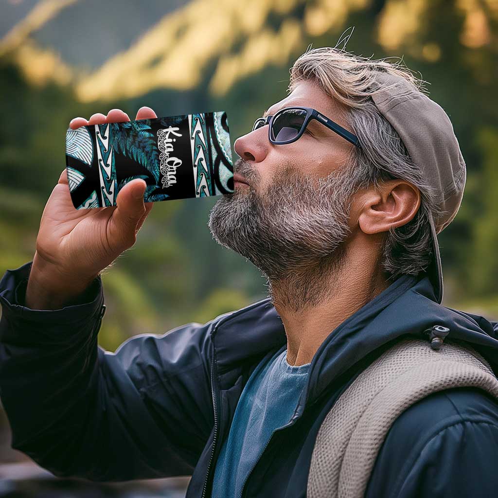 Kia Ora New Zealand 4 in 1 Can Cooler Tumbler Aotearoa Proud Maori Paua Shell Silver Fern LT14 - Polynesian Pride