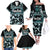 Kia Ora New Zealand Family Matching Off The Shoulder Long Sleeve Dress and Hawaiian Shirt Aotearoa Proud Maori Paua Shell Silver Fern - Polynesian Pride