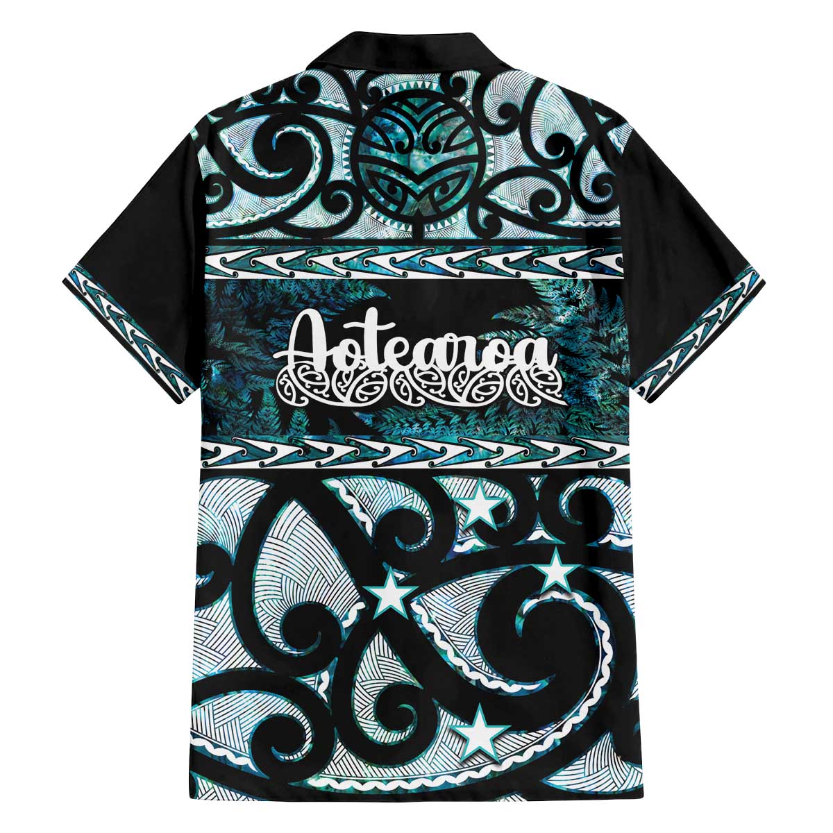 Kia Ora New Zealand Family Matching Off The Shoulder Long Sleeve Dress and Hawaiian Shirt Aotearoa Proud Maori Paua Shell Silver Fern LT14 - Polynesian Pride