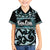 Kia Ora New Zealand Family Matching Off The Shoulder Long Sleeve Dress and Hawaiian Shirt Aotearoa Proud Maori Paua Shell Silver Fern - Polynesian Pride