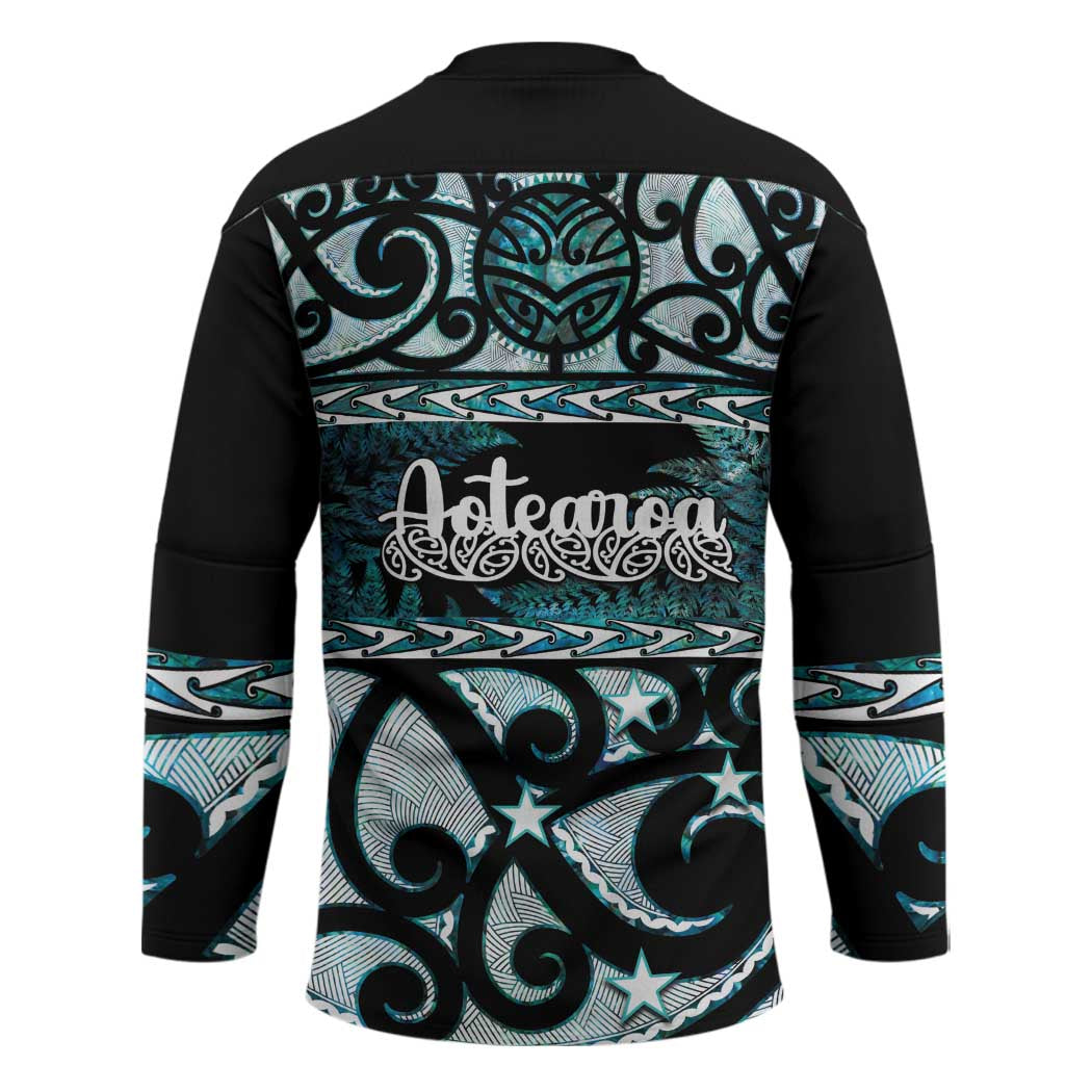 Kia Ora New Zealand Hockey Jersey Aotearoa Proud Maori Paua Shell Silver Fern - Polynesian Pride