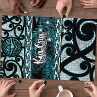 Kia Ora New Zealand Puzzle Aotearoa Proud Maori Paua Shell Silver Fern LT14 - Polynesian Pride