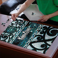 Kia Ora New Zealand Puzzle Aotearoa Proud Maori Paua Shell Silver Fern LT14 - Polynesian Pride
