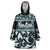 Kia Ora New Zealand Wearable Blanket Hoodie Aotearoa Proud Maori Paua Shell Silver Fern - Polynesian Pride
