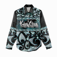 Kia Ora New Zealand Women Casual Shirt Aotearoa Proud Maori Paua Shell Silver Fern LT14 - Polynesian Pride