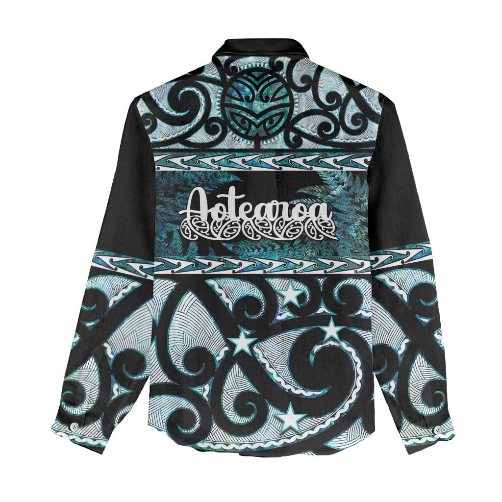 Kia Ora New Zealand Women Casual Shirt Aotearoa Proud Maori Paua Shell Silver Fern LT14 - Polynesian Pride