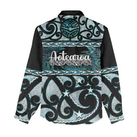 Kia Ora New Zealand Women Casual Shirt Aotearoa Proud Maori Paua Shell Silver Fern LT14 - Polynesian Pride