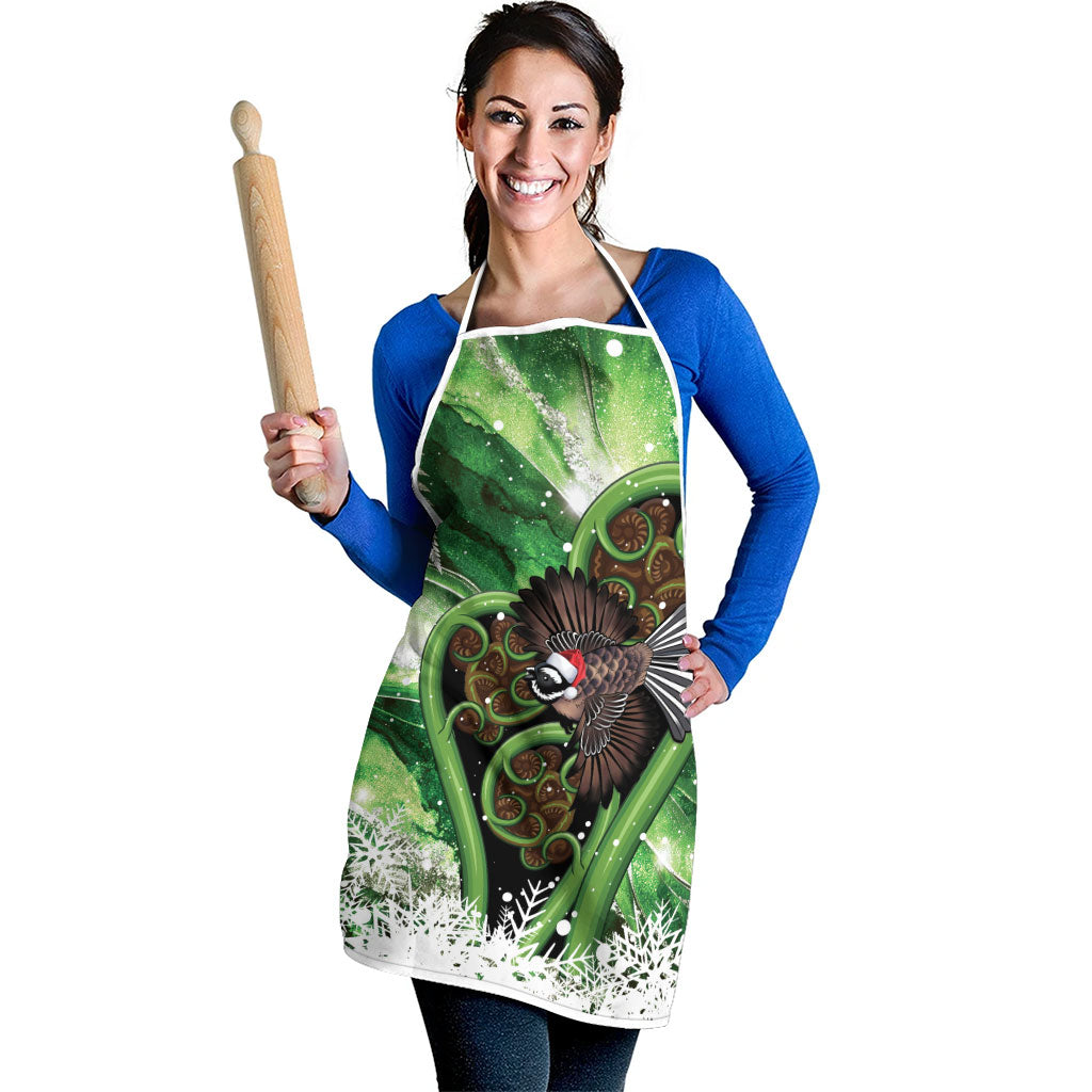 Piwakawaka New Zealand Christmas In July Apron NZ Aroha Koru Fern Marble Vibes LT14 - Polynesian Pride