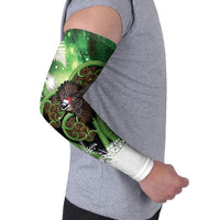 Piwakawaka New Zealand Christmas In July Arm Sleeves NZ Aroha Koru Fern Marble Vibes LT14 - Polynesian Pride