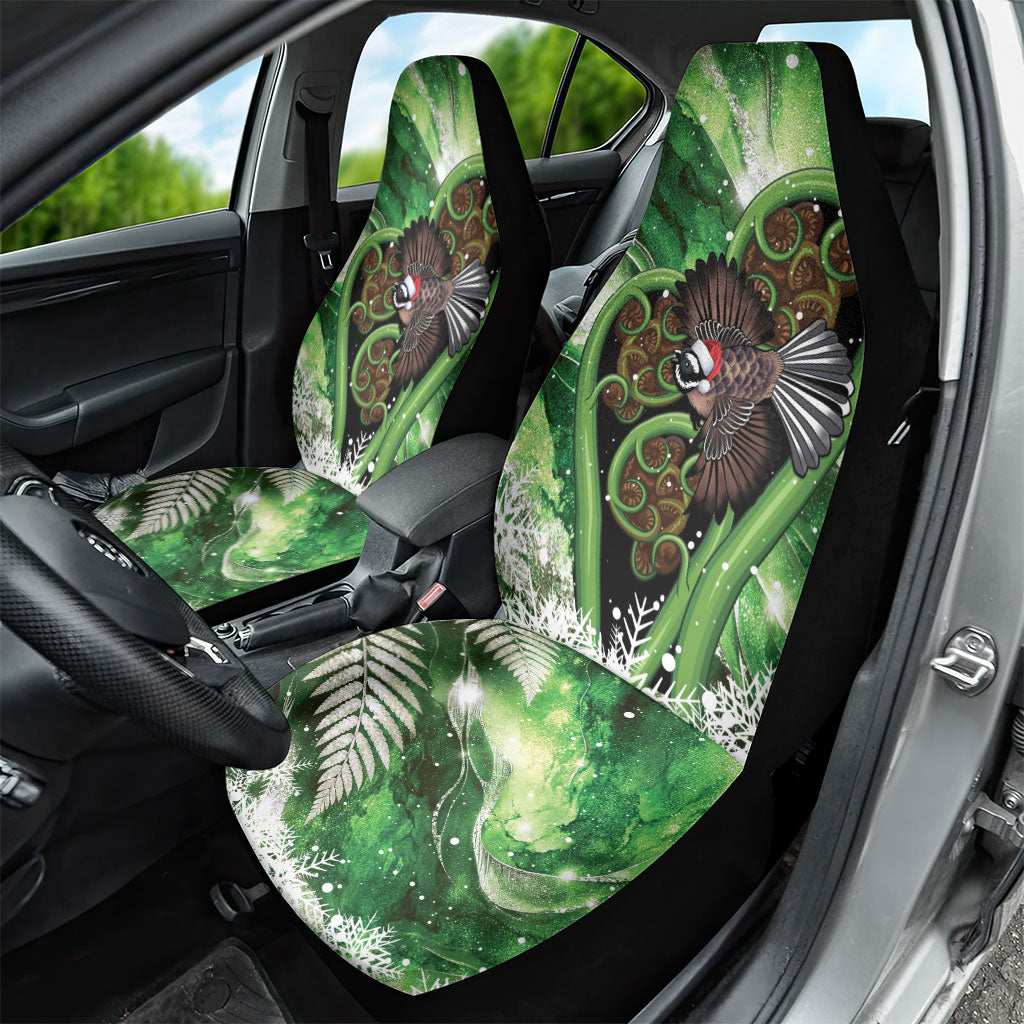 Piwakawaka New Zealand Christmas In July Car Seat Cover NZ Aroha Koru Fern Marble Vibes LT14 - Polynesian Pride