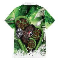 Piwakawaka New Zealand Christmas In July Family Matching Long Sleeve Bodycon Dress and Hawaiian Shirt NZ Aroha Koru Fern Marble Vibes LT14 - Polynesian Pride