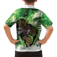 Piwakawaka New Zealand Christmas In July Hawaiian Shirt NZ Aroha Koru Fern Marble Vibes LT14 - Polynesian Pride
