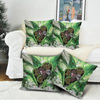 Piwakawaka New Zealand Christmas In July Pillow Cover NZ Aroha Koru Fern Marble Vibes LT14 - Polynesian Pride