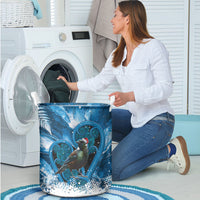 Tui Bird New Zealand Christmas In July Laundry Basket NZ Aroha Koru Fern Marble Vibes