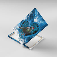 Tui Bird New Zealand Christmas In July Canvas Wall Art NZ Aroha Koru Fern Marble Vibes