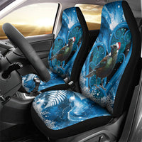 Tui Bird New Zealand Christmas In July Car Seat Cover NZ Aroha Koru Fern Marble Vibes LT14 - Polynesian Pride