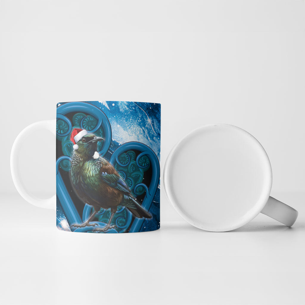 Tui Bird New Zealand Christmas In July Ceramic Mug NZ Aroha Koru Fern Marble Vibes LT14 - Polynesian Pride