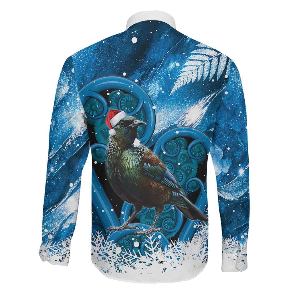 Tui Bird New Zealand Christmas In July Family Matching Summer Maxi Dress and Hawaiian Shirt NZ Aroha Koru Fern Marble Vibes LT14 - Polynesian Pride
