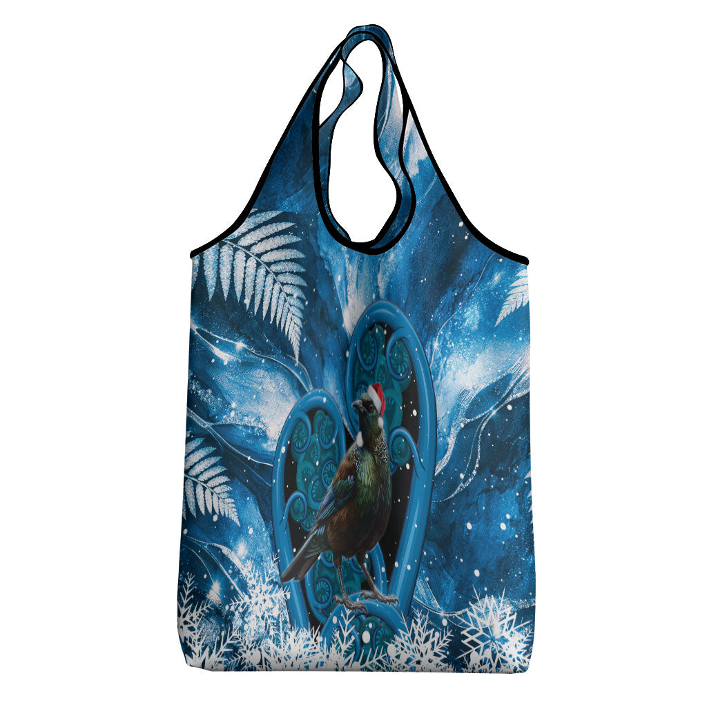 Tui Bird New Zealand Christmas In July Grocery Bag NZ Aroha Koru Fern Marble Vibes LT14 - Polynesian Pride