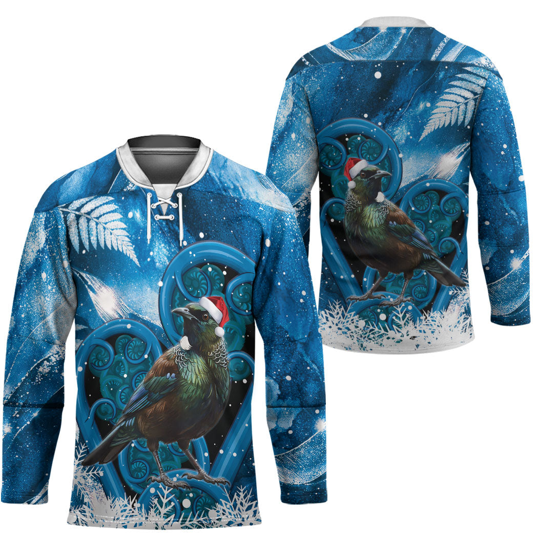 Tui Bird New Zealand Christmas In July Hockey Jersey NZ Aroha Koru Fern Marble Vibes LT14 - Polynesian Pride