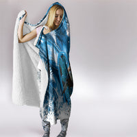 Tui Bird New Zealand Christmas In July Hooded Blanket NZ Aroha Koru Fern Marble Vibes LT14 - Polynesian Pride
